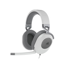 Corsair HS65 Surround Gaming Headset (Leatherette Memory Foam Ear Pads, Dolby Audio 7.1 Surround Sound On PC And Mac, SonarWorks SoundID Technology, Multi-Platform Compatibility) White